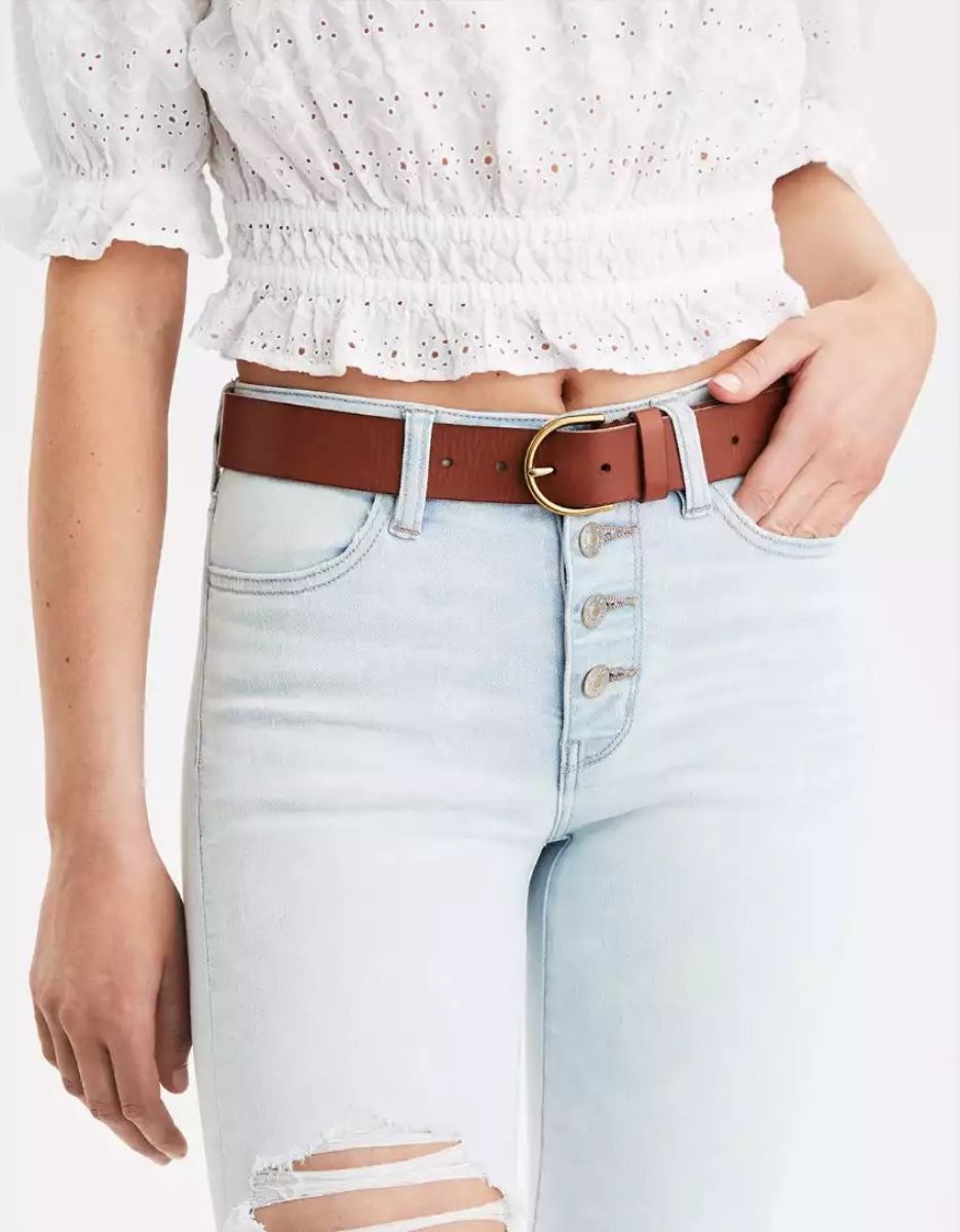 Ceintures American Eagle AEO High-Waisted Cuir Marron Femme | PYG-76954552